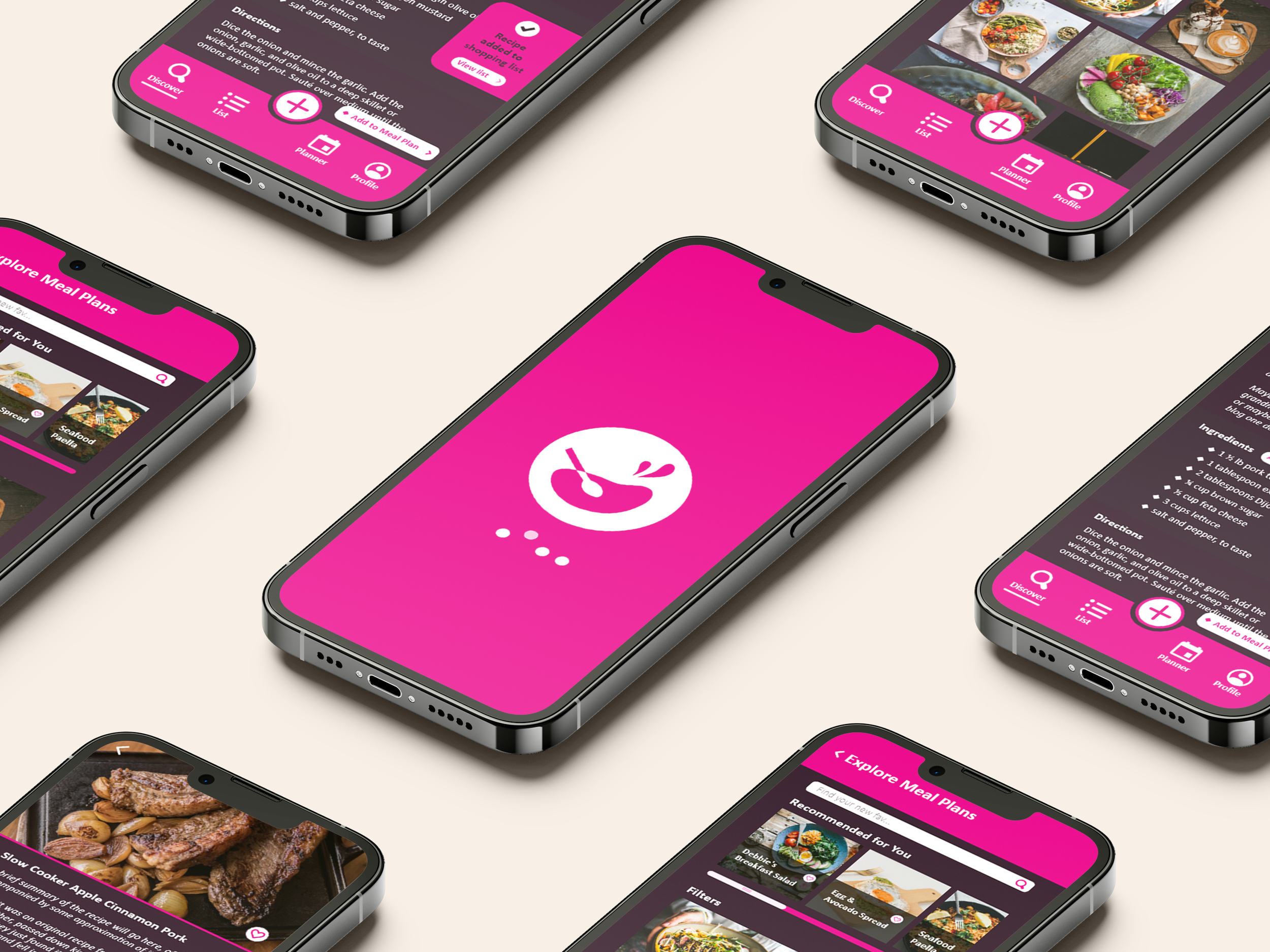 Recipe app full screen